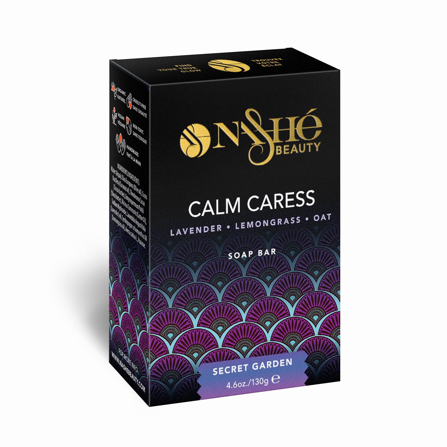 calm caress soap lavender lemongrass oatmeal vegan soap